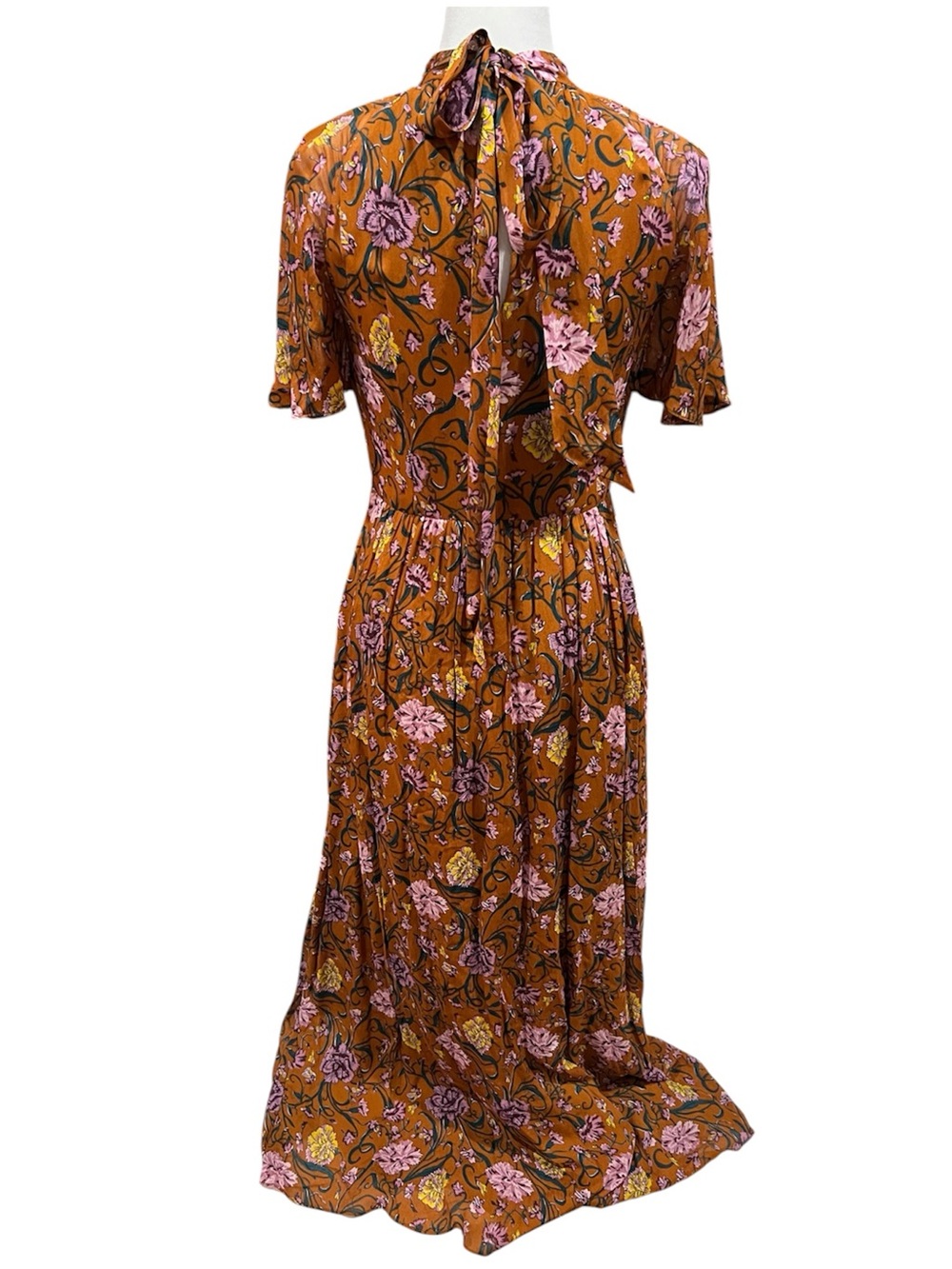 BODEN Tie-Back Gathered Midi Dress Size 6 R - Picture 4 of 7